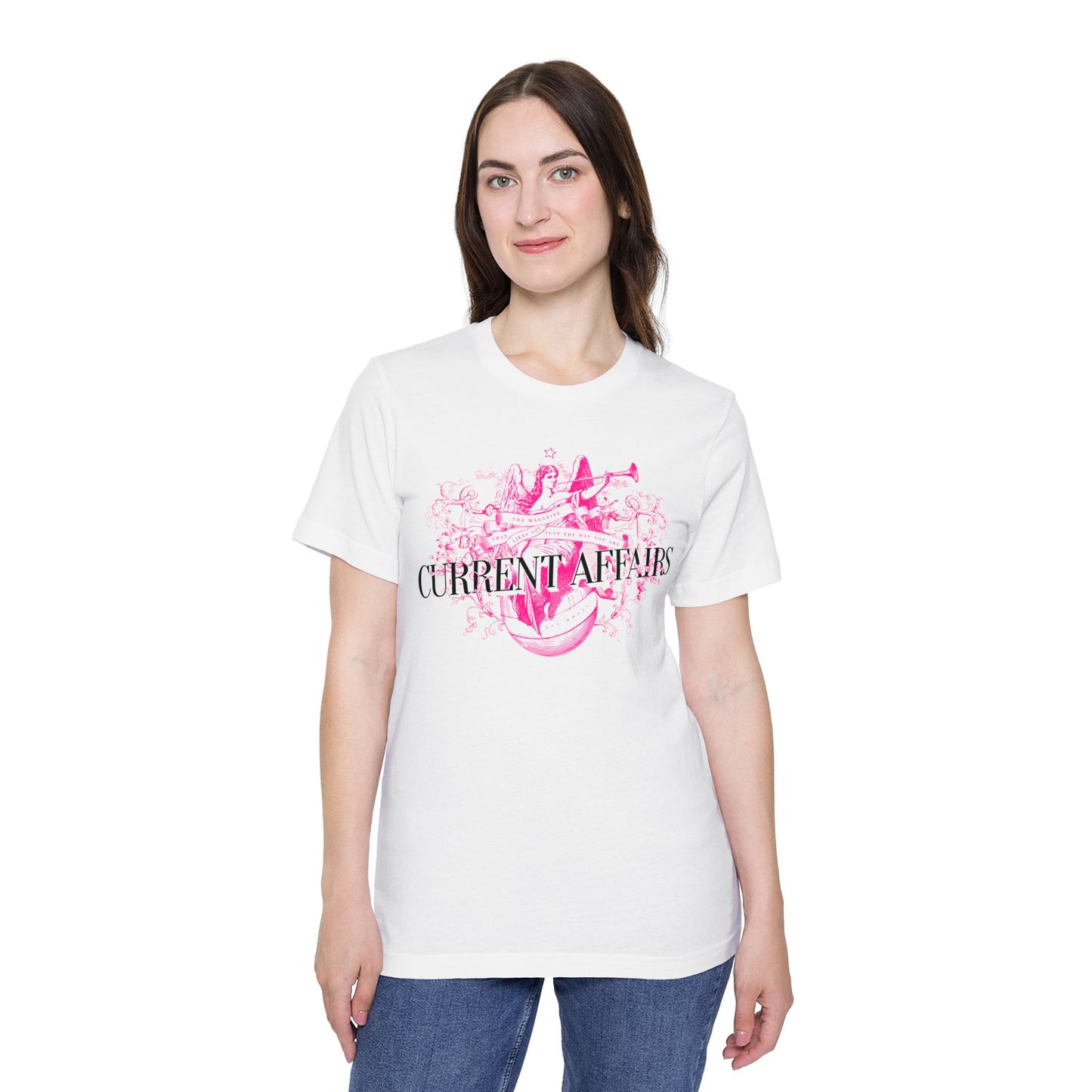 Current Affairs T-Shirt (pink logo)