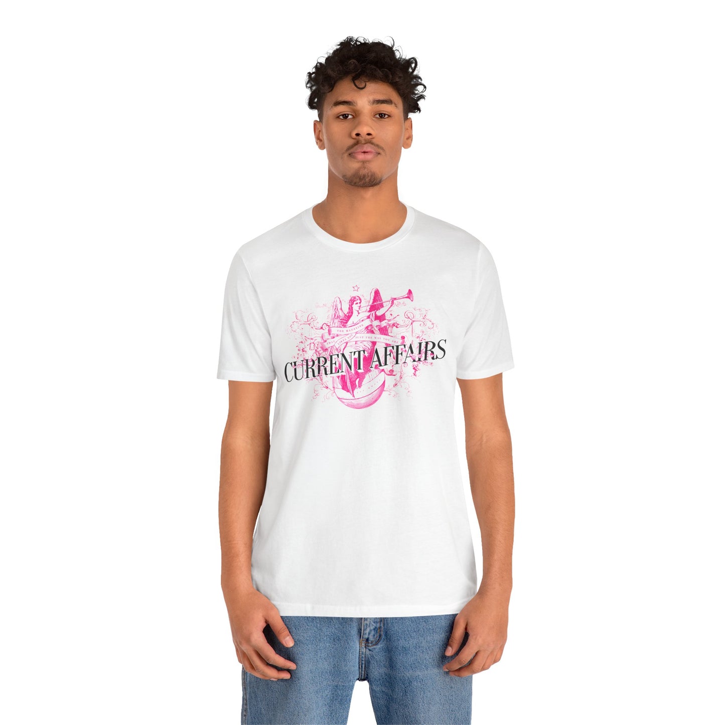 Current Affairs T-Shirt (pink logo)