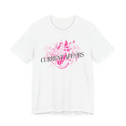 Current Affairs T-Shirt (pink logo)